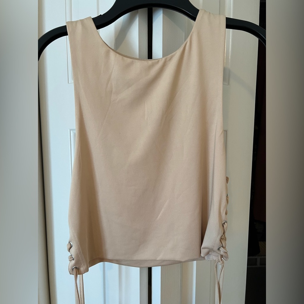 Fashion Nova crop top. Beige. Like new. Never worn.